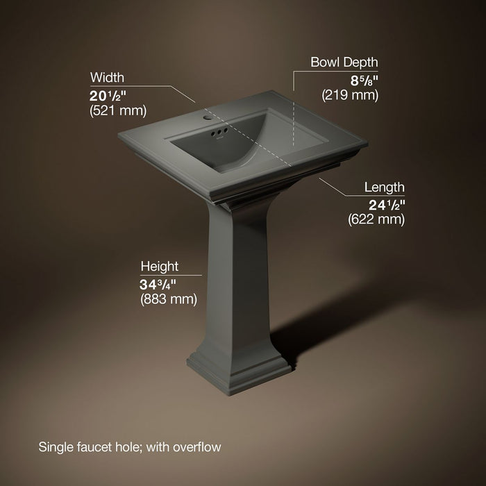 3/4 view of product with dimensions