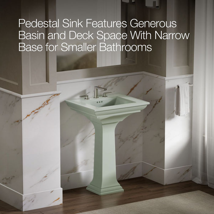 KOHLER K-2344-8 Memoirs 25" rectangular pedestal bathroom sink