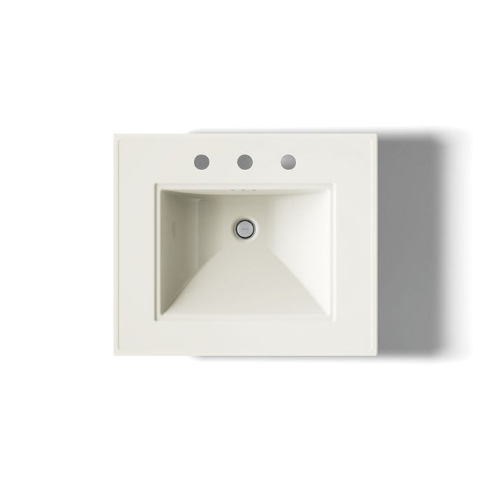 KOHLER K-2344-8 Memoirs 25" rectangular pedestal bathroom sink