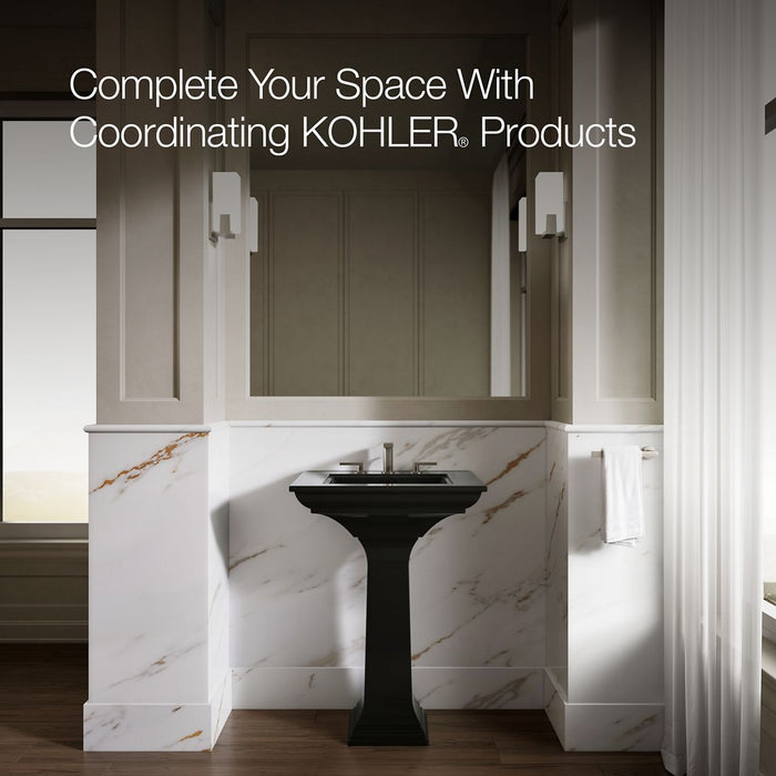 KOHLER K-2344-8 Memoirs 25" rectangular pedestal bathroom sink