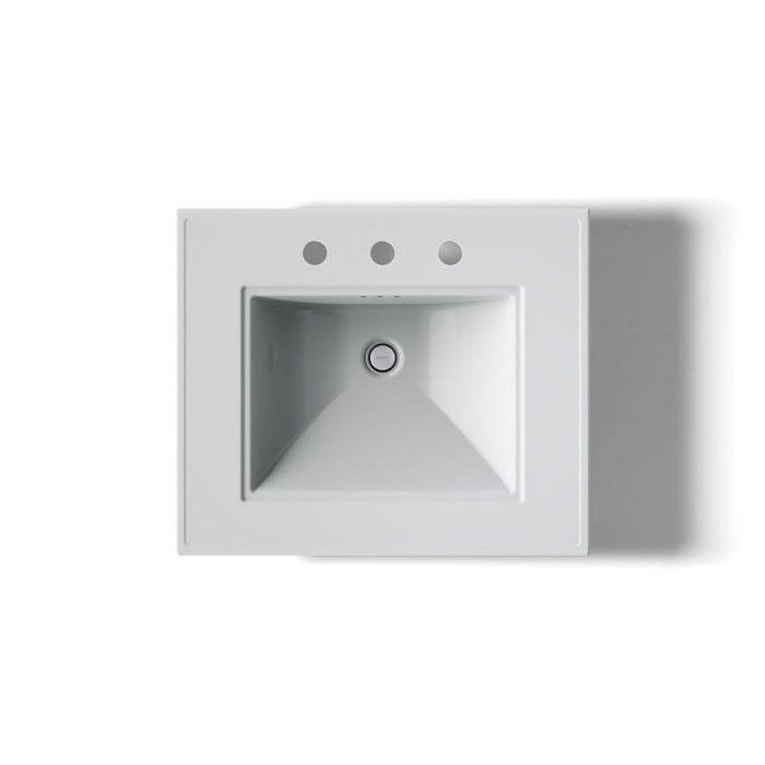KOHLER K-2344-8 Memoirs 25" rectangular pedestal bathroom sink