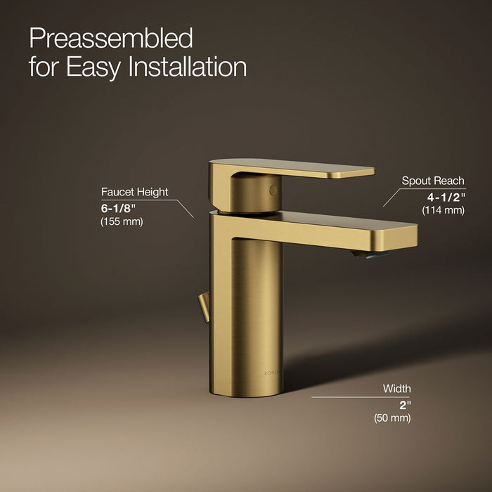 KOHLER K-23472-4 Parallel Single-handle bathroom sink faucet, 1.2 gpm