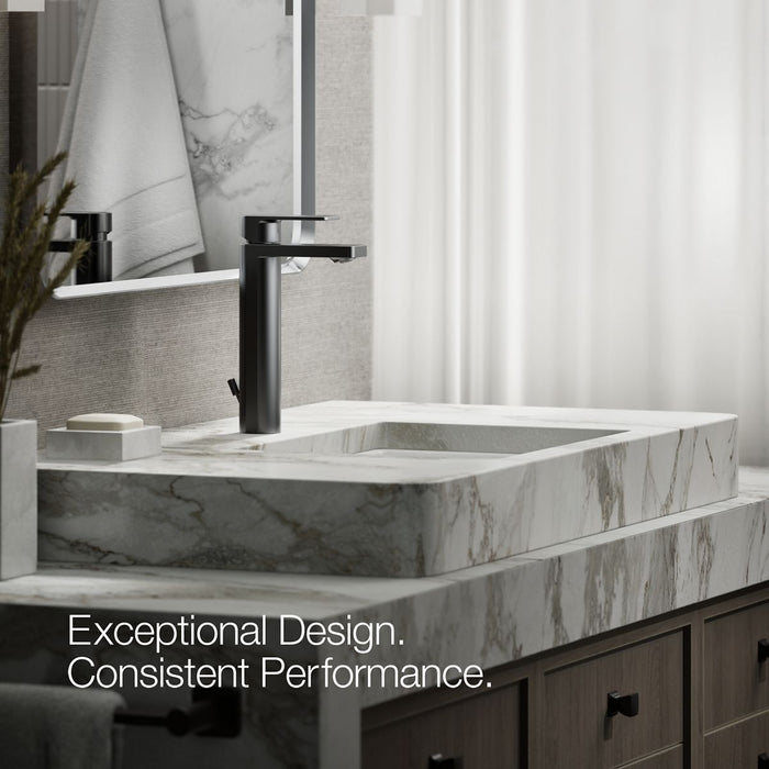 KOHLER K-23475-4 Parallel Tall single-handle bathroom sink faucet, 1.2 gpm