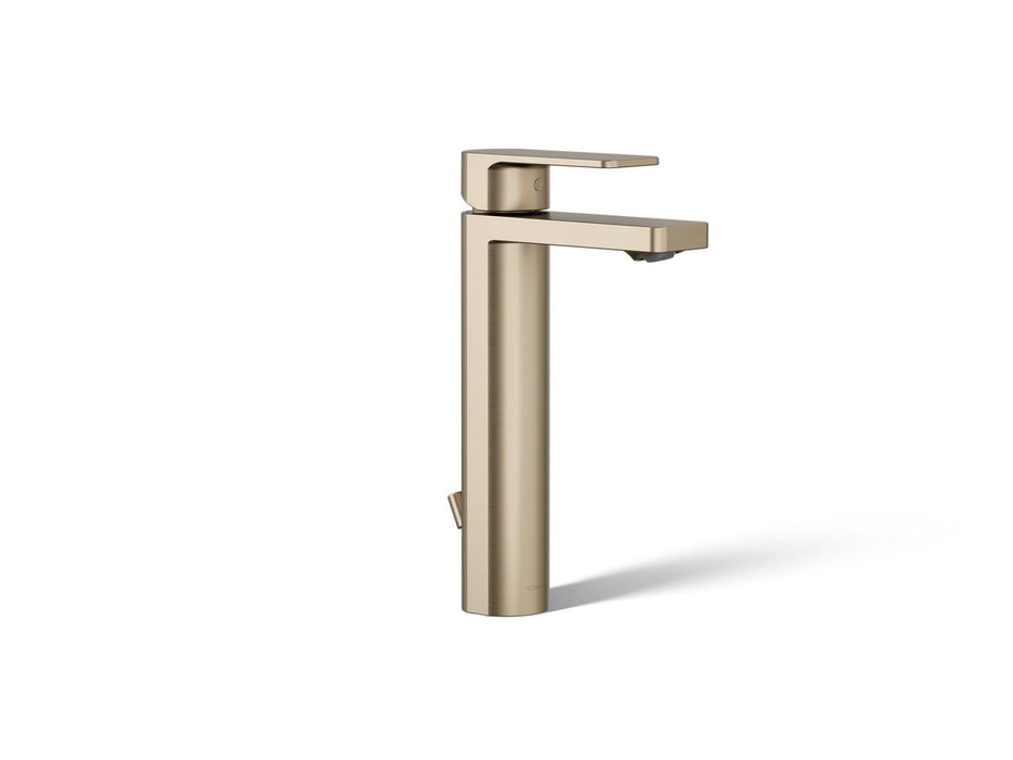KOHLER K-23475-4 Parallel Tall single-handle bathroom sink faucet, 1.2 gpm