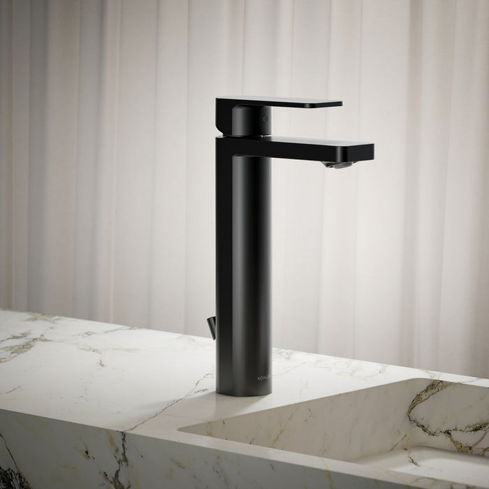 KOHLER K-23475-4K Parallel Tall single-handle bathroom sink faucet, 1.0 gpm, matte black - view 5