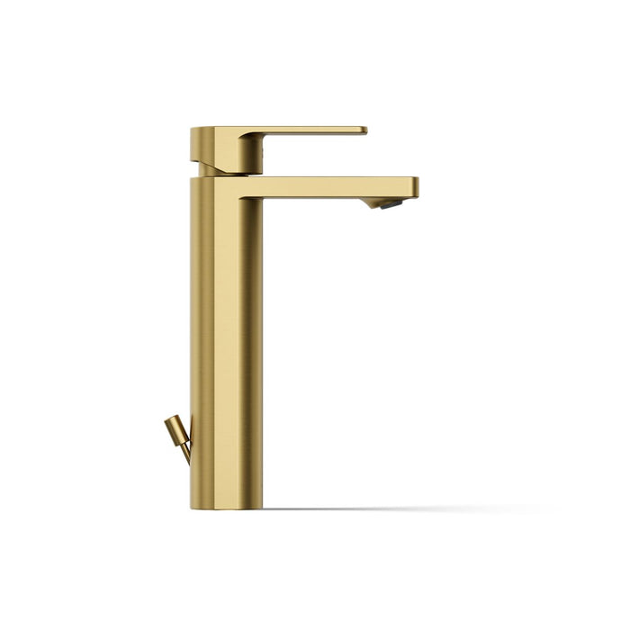 KOHLER K-23475-4K Parallel Tall single-handle bathroom sink faucet, 1.0 gpm, vibrant brushed moderne brass - view 4
