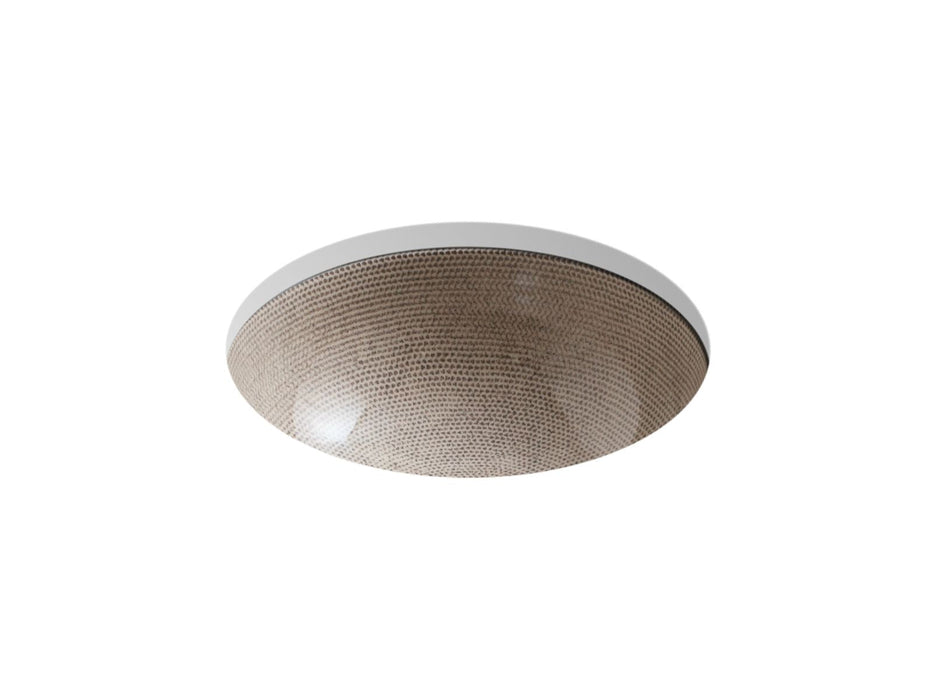 KOHLER K-2349 Camber 16-1/4" round undermount bathroom sink, no overflow, boucle tweed