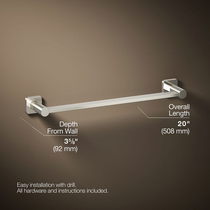 KOHLER K-23524 Parallel 18" towel bar