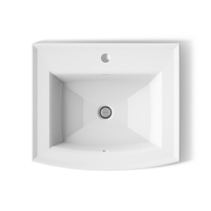 KOHLER K-2356-1 Archer 22-3/4" rectangular drop-in bathroom sink