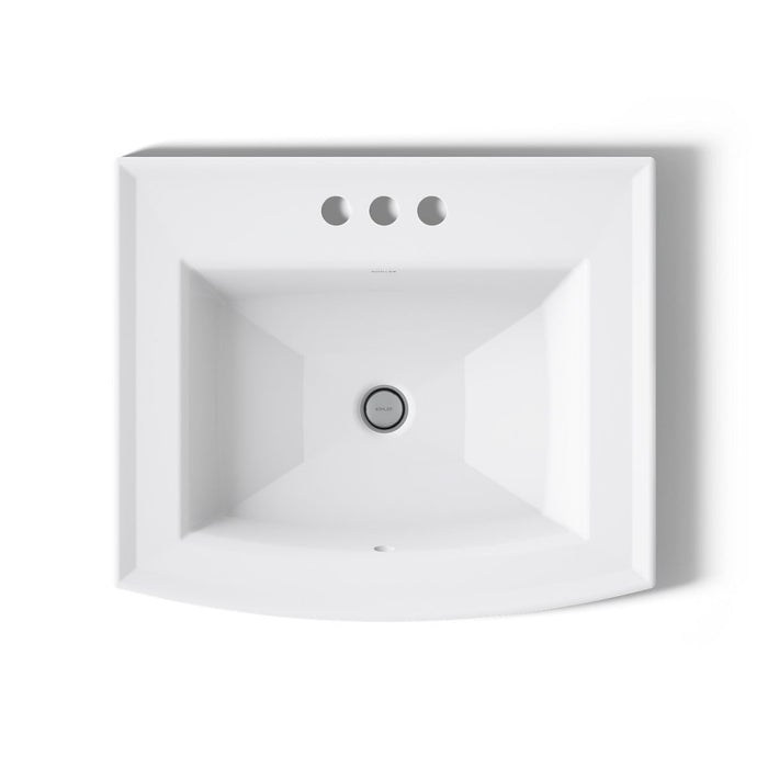 KOHLER K-2356-4 Archer 22-3/4" rectangular drop-in bathroom sink