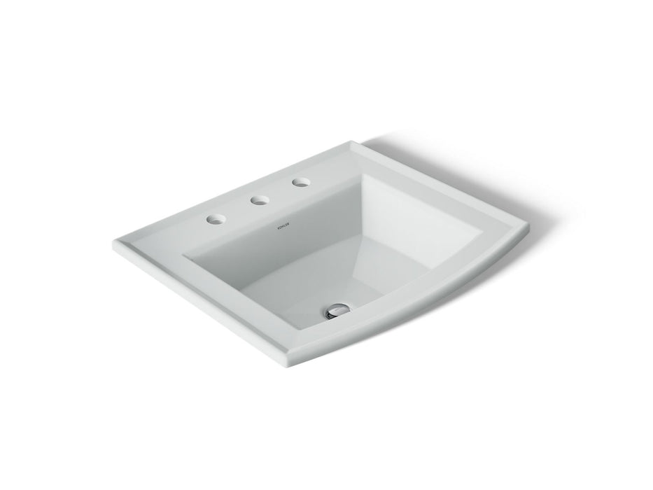 KOHLER K-2356-8 Archer 22-3/4" rectangular drop-in bathroom sink