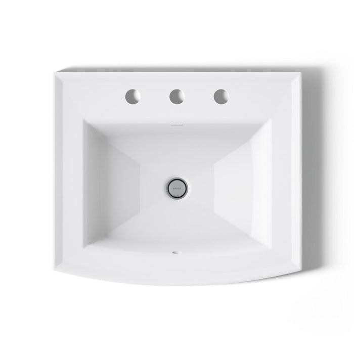 KOHLER K-2356-8 Archer 22-3/4" rectangular drop-in bathroom sink