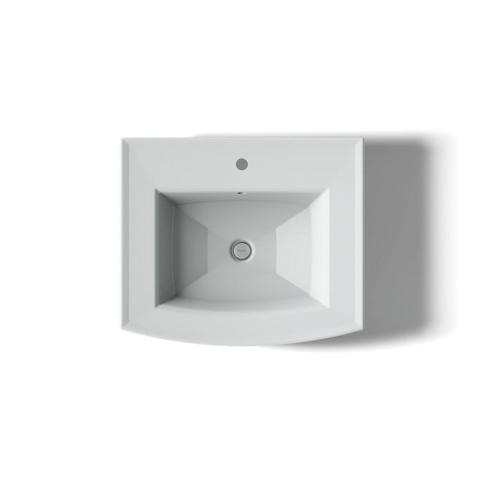 KOHLER K-2358-1 Archer 24" rectangular pedestal bathroom sink