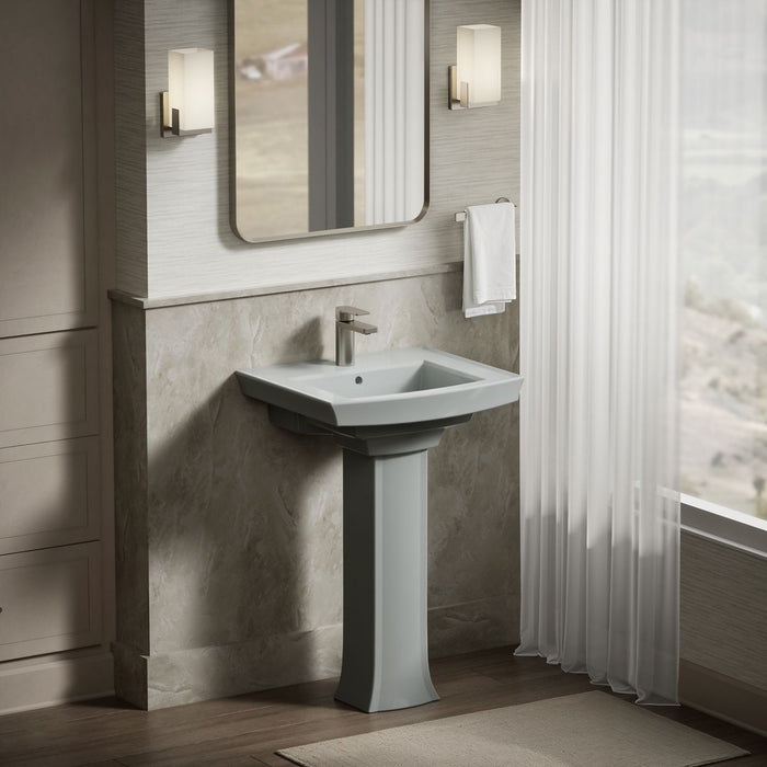 KOHLER K-2358-1 Archer 24" rectangular pedestal bathroom sink