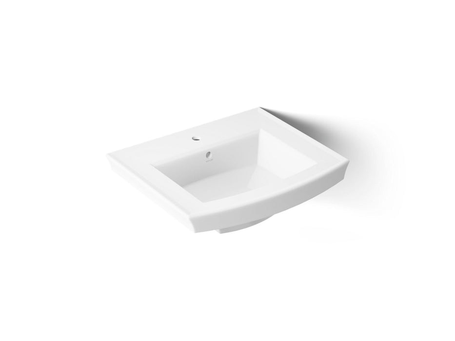 KOHLER K-2358-1 Archer 24" rectangular pedestal bathroom sink