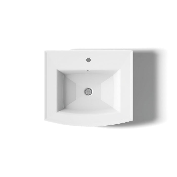 KOHLER K-2358-1 Archer 24" rectangular pedestal bathroom sink