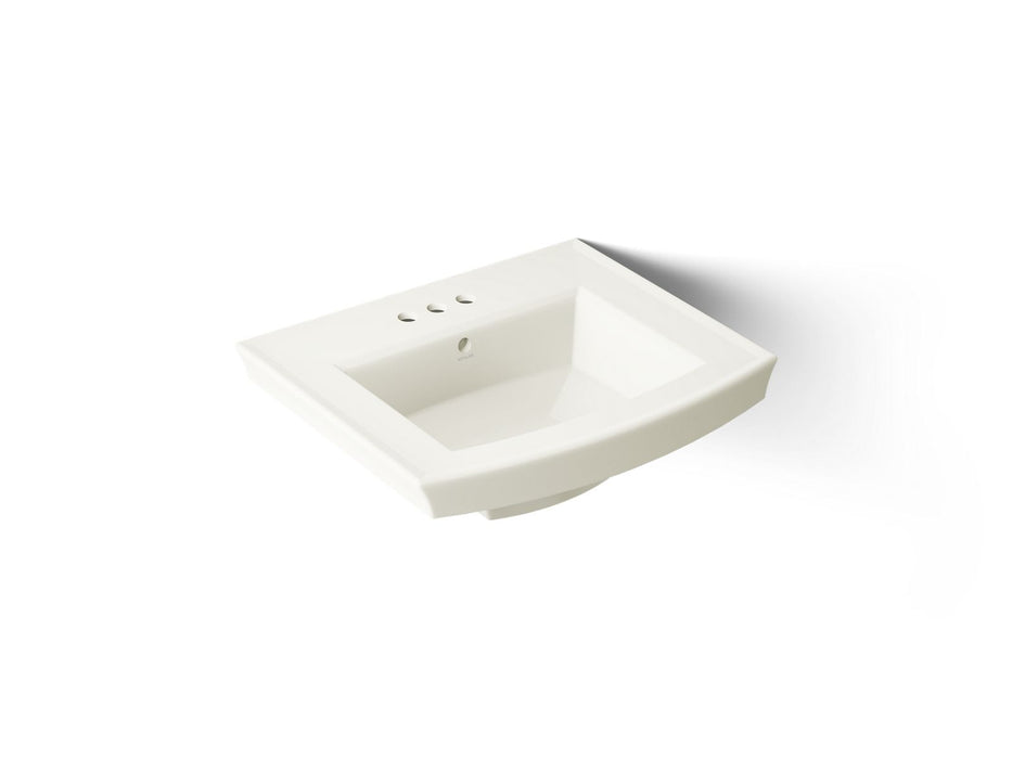 KOHLER K-2358-4 Archer 24" rectangular pedestal bathroom sink