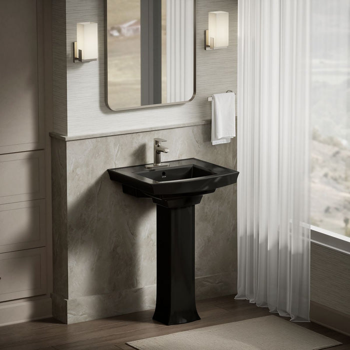 KOHLER K-2358-4 Archer 24" rectangular pedestal bathroom sink