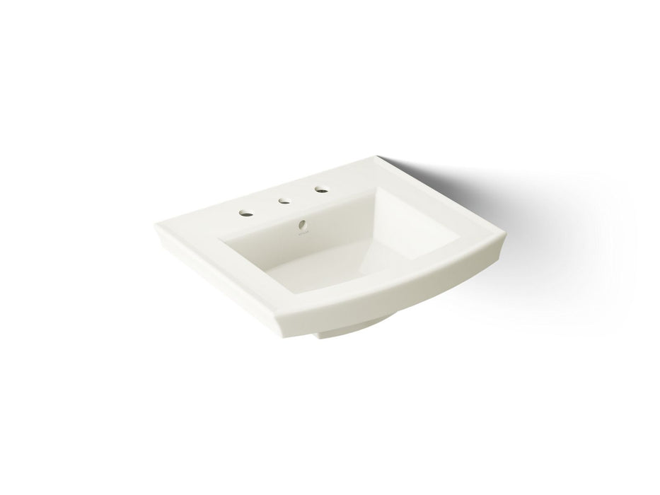 KOHLER K-2358-8 Archer 24" rectangular pedestal bathroom sink