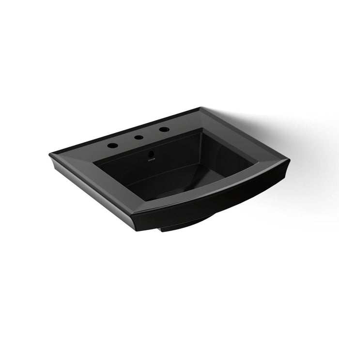 KOHLER K-2358-8 Archer 24" rectangular pedestal bathroom sink