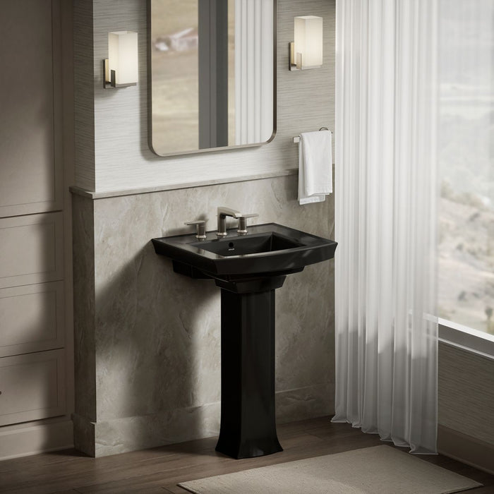 KOHLER K-2358-8 Archer 24" rectangular pedestal bathroom sink