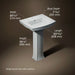 3/4 view of product with dimensions