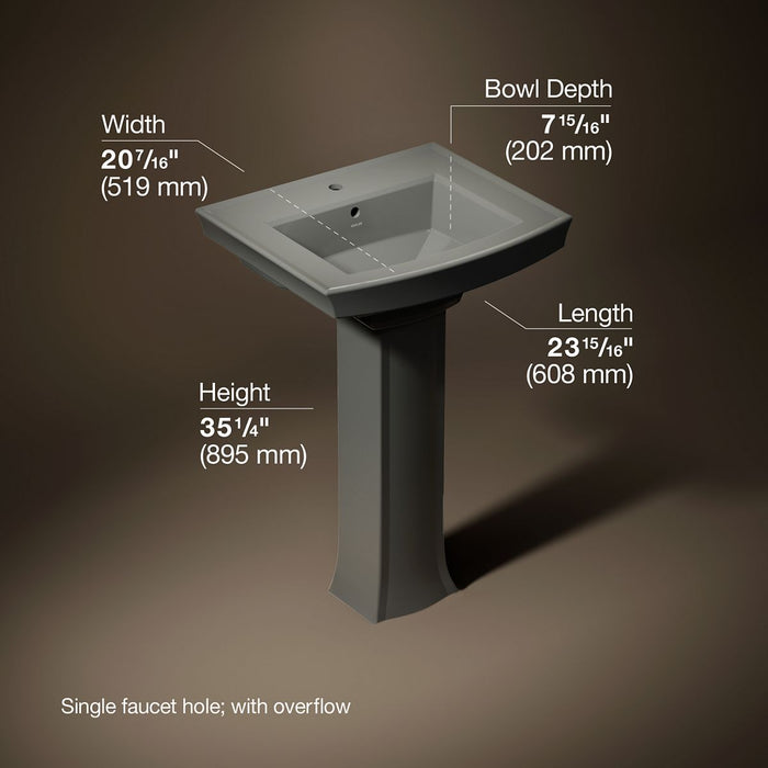 3/4 view of product with dimensions