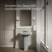 Up to 2 walls & multiple product categories visible, 1-point perspective