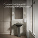 Up to 2 walls & multiple product categories visible, 1-point perspective