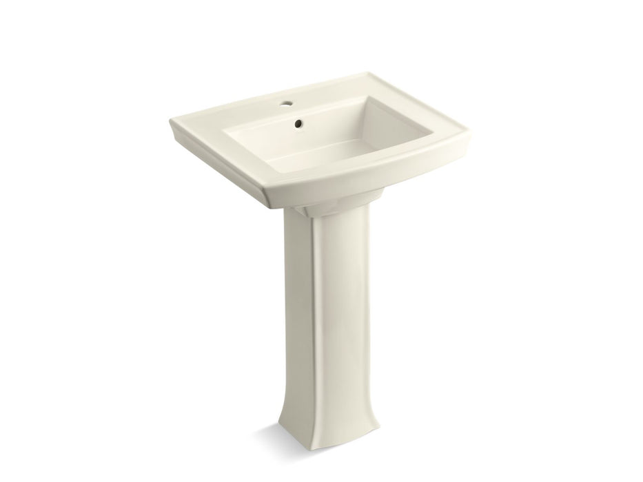 KOHLER K-2359-1 Archer 24" rectangular pedestal bathroom sink