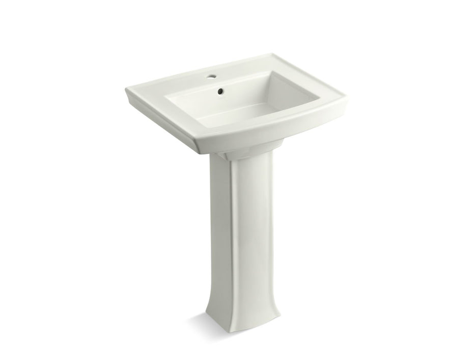 KOHLER K-2359-1 Archer 24" rectangular pedestal bathroom sink