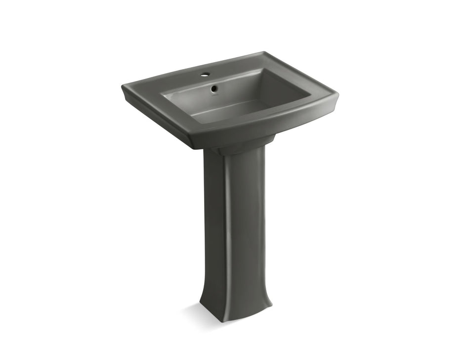 KOHLER K-2359-1 Archer 24" rectangular pedestal bathroom sink