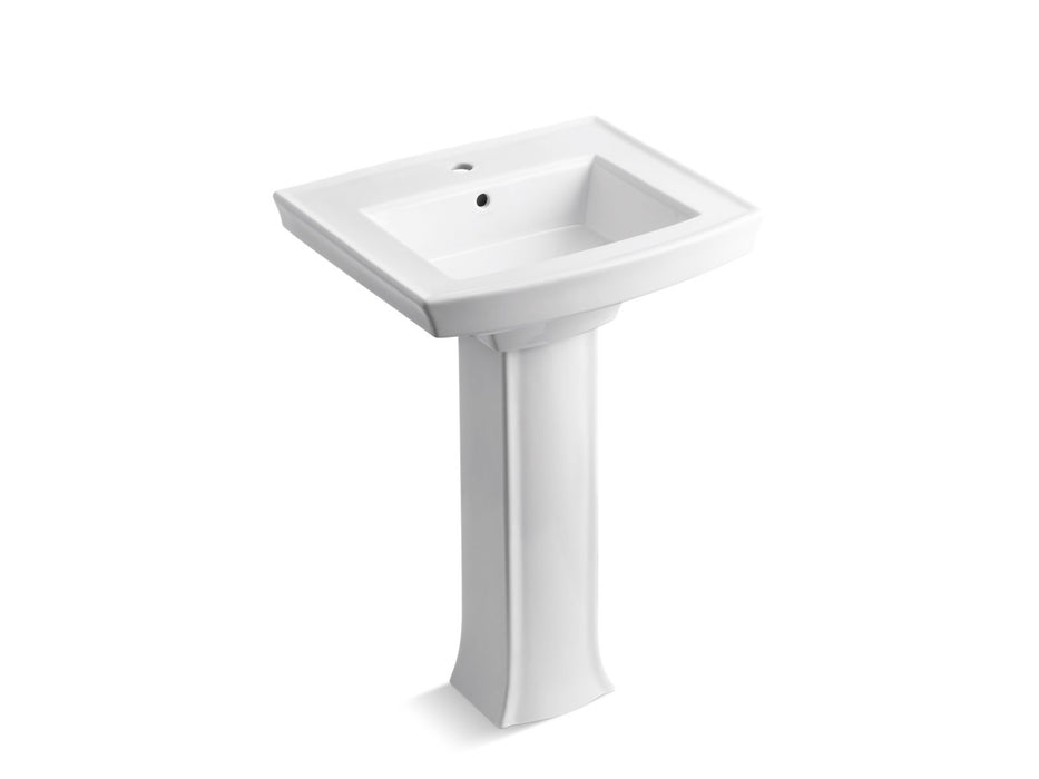 KOHLER K-2359-1 Archer 24" rectangular pedestal bathroom sink