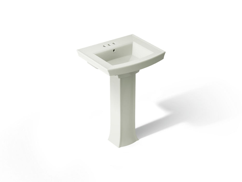 KOHLER K-2359-4 Archer 24" rectangular pedestal bathroom sink