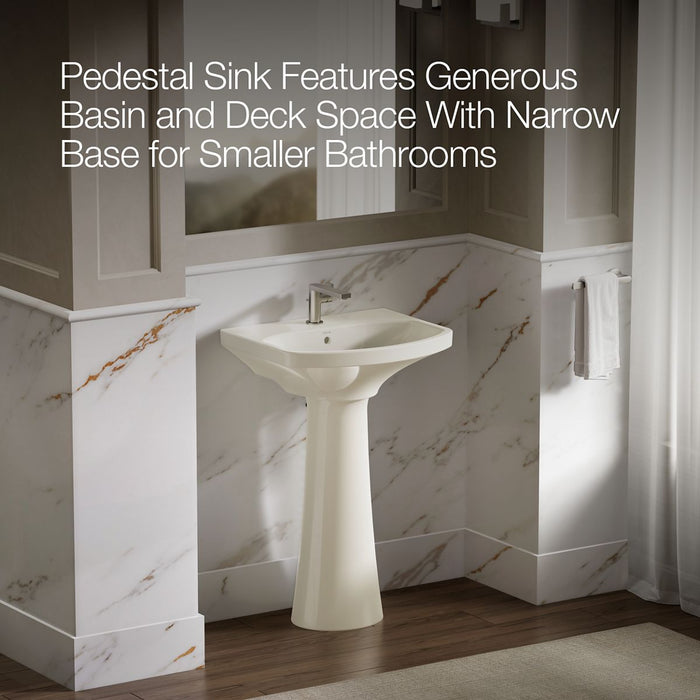 KOHLER K-2362-1 Cimarron 22-3/4" rectangular pedestal bathroom sink
