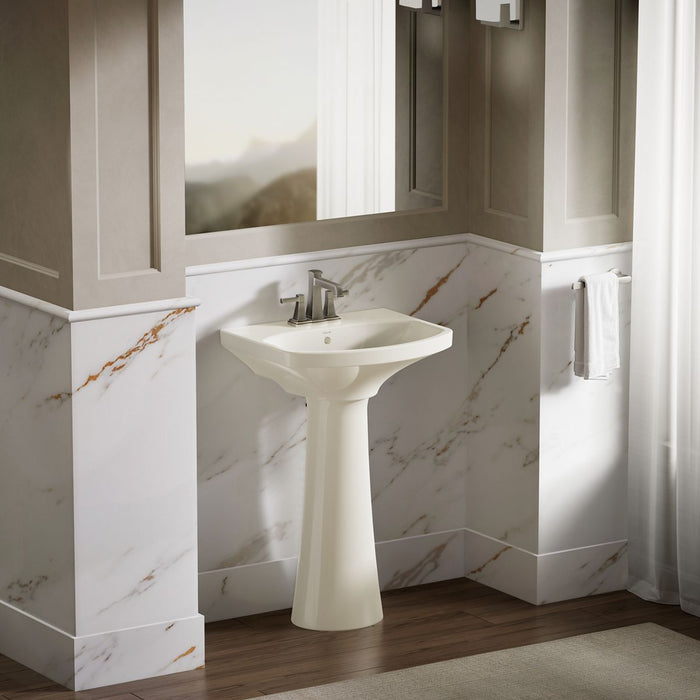 KOHLER K-2363-4 Cimarron 22-3/4" rectangular pedestal bathroom sink