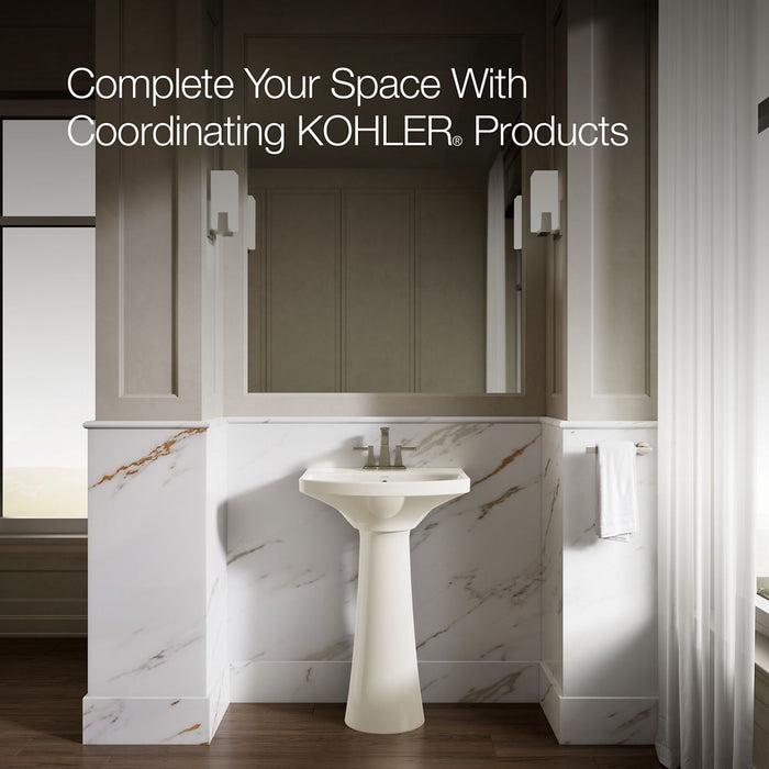 KOHLER K-2363-4 Cimarron 22-3/4" rectangular pedestal bathroom sink