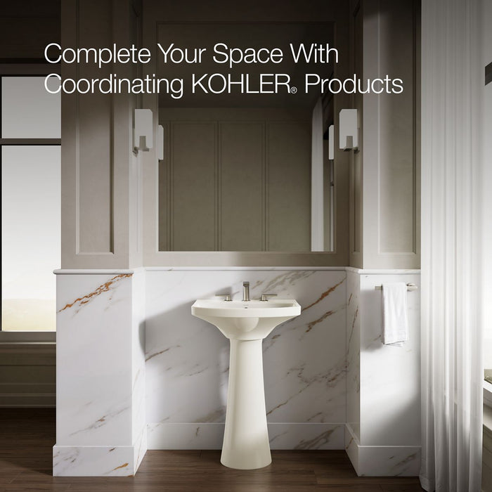 KOHLER K-2363-8 Cimarron 22-3/4" rectangular pedestal bathroom sink