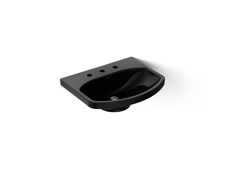 KOHLER K-2363-8 Cimarron 22-3/4" rectangular pedestal bathroom sink