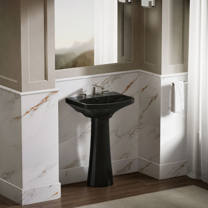 KOHLER K-2363-8 Cimarron 22-3/4" rectangular pedestal bathroom sink