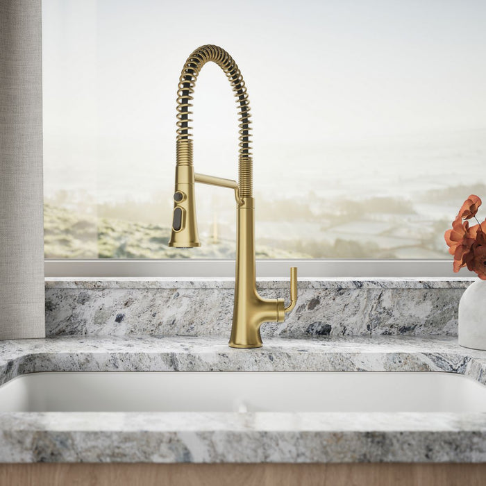 KOHLER K-23765 Tone Semi-professional pull-down kitchen sink faucet with three-function sprayhead