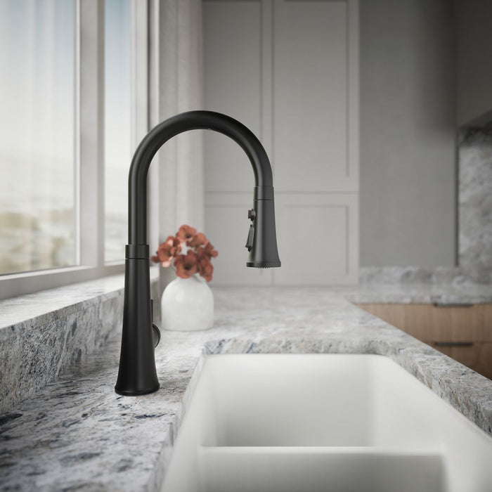 KOHLER K-23766 Tone Touchless pull-down kitchen sink faucet with three-function sprayhead