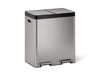 KOHLER K-23828 21.7-gallon stainless steel dual-bin step trash can