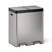 KOHLER K-23828 21.7-gallon stainless steel dual-bin step trash can - view 3