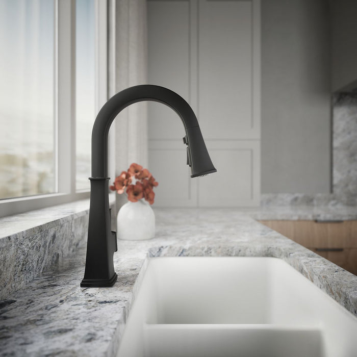 KOHLER K-23830 Riff Pull-down kitchen sink faucet with three-function sprayhead