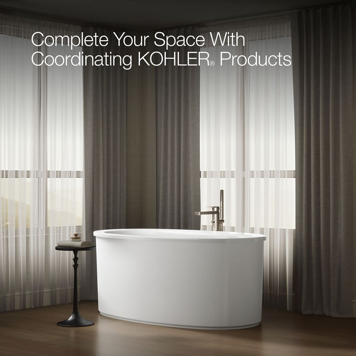 KOHLER K-24001-0 K-24001 Sunstruck 60" x 34" Freestanding Bath with Straight Shroud