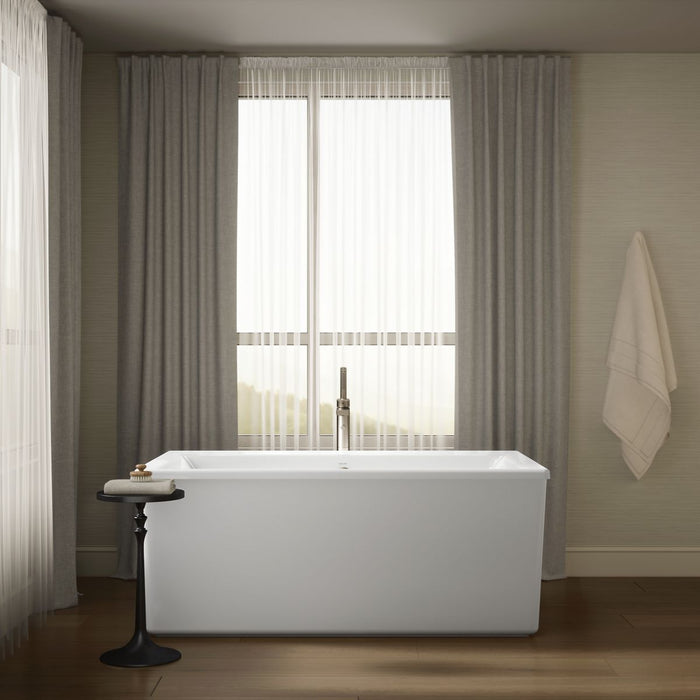 KOHLER K-24010-0 K-24010 Stargaze 60" x 34" Freestanding Bath with Straight Shroud