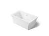 KOHLER K-24011-0 K-24011 Stargaze 60-1/4" x 34-1/4" Freestanding Bath with Fluted Shroud, white
