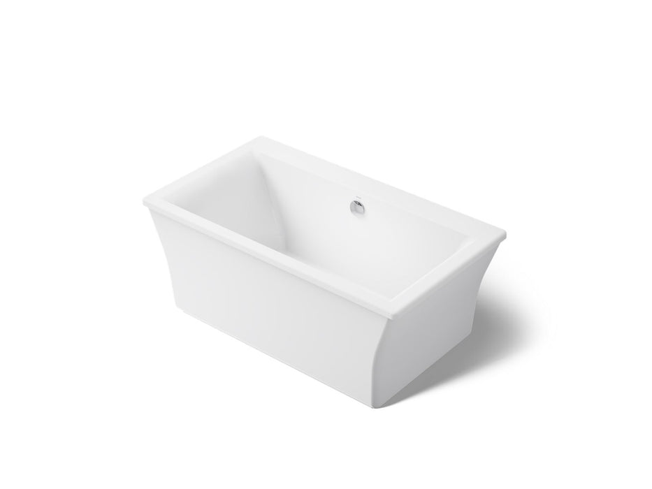 KOHLER K-24011-0 K-24011 Stargaze 60-1/4" x 34-1/4" Freestanding Bath with Fluted Shroud, white