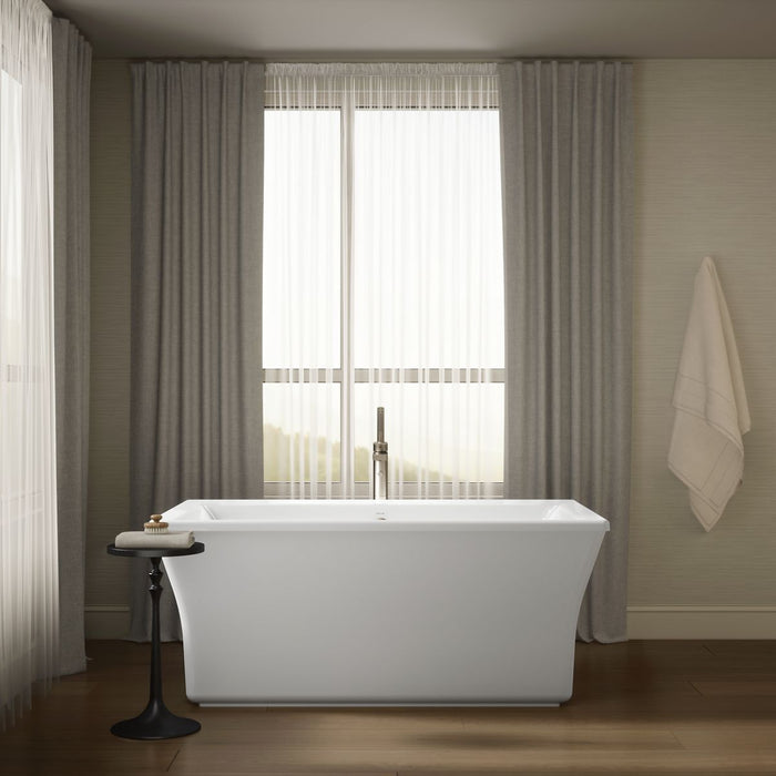 KOHLER K-24011-0 K-24011 Stargaze 60-1/4" x 34-1/4" Freestanding Bath with Fluted Shroud, white - view 5